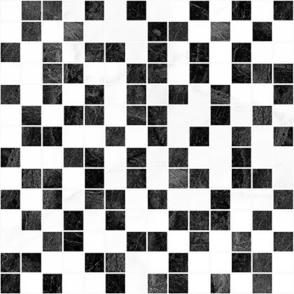 Crystal чёрный+белый 30x30